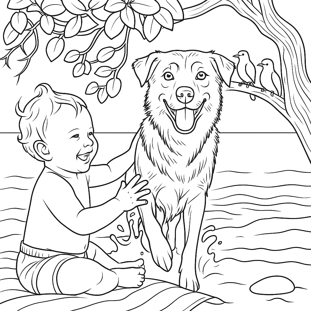31 Beautiful Pictures of a Baby with a Dog-lightofcolors