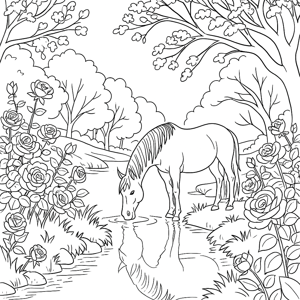 70 coloring pages of horse - lightofcolors