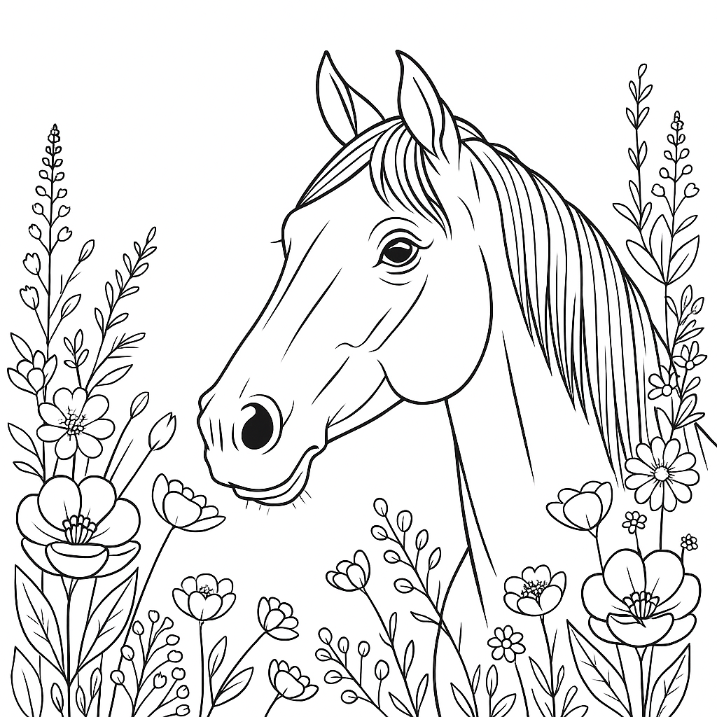 70 coloring pages of horse - lightofcolors