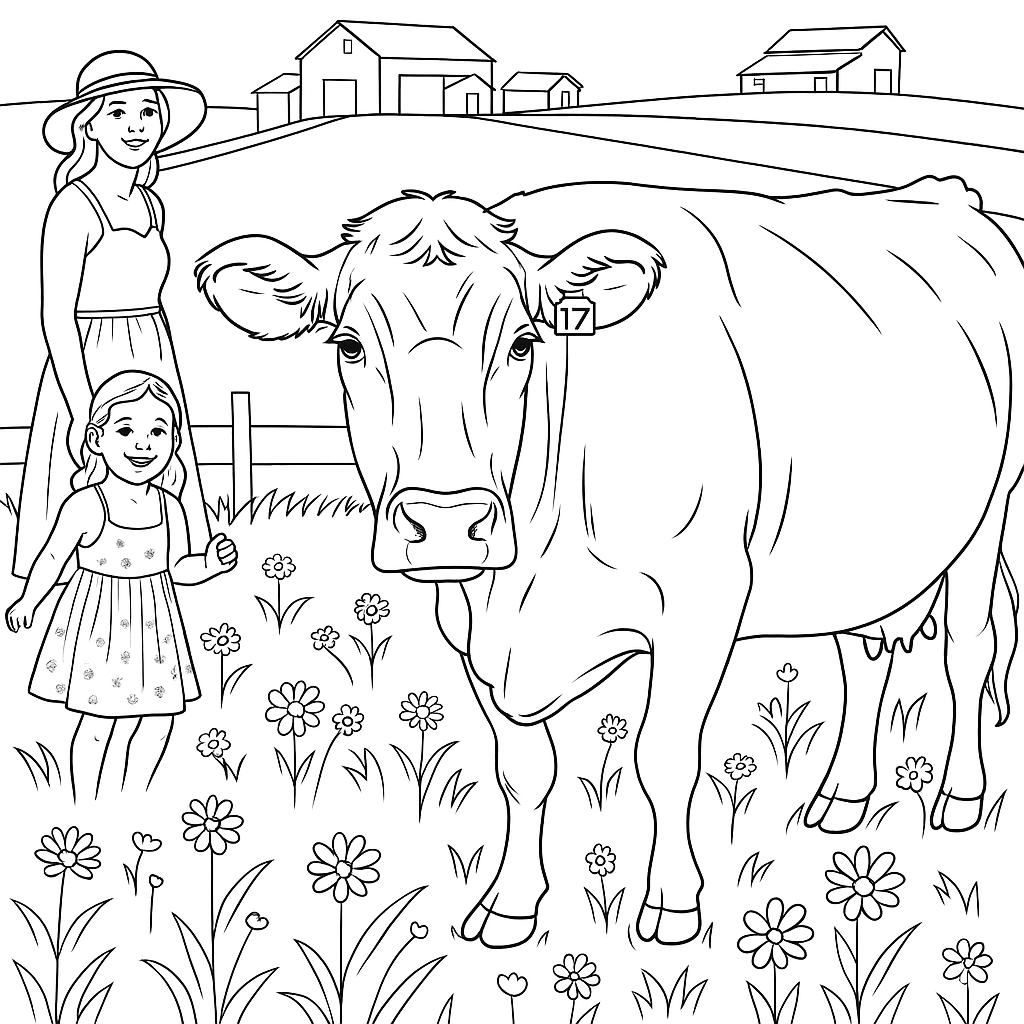 50 coloring pages of cows - lightofcolors