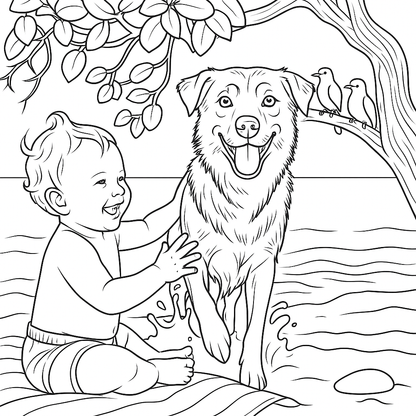 31 Beautiful Pictures of a Baby with a Dog-lightofcolors