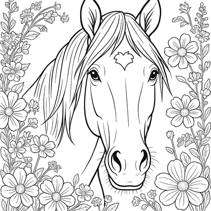 70 coloring pages of horse - lightofcolors