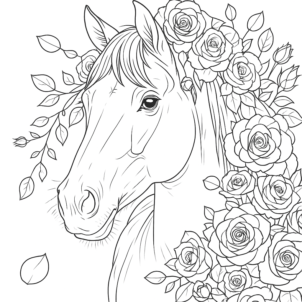 70 coloring pages of horse - lightofcolors