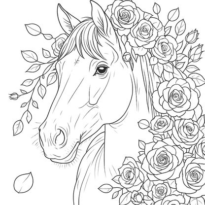70 coloring pages of horse - lightofcolors