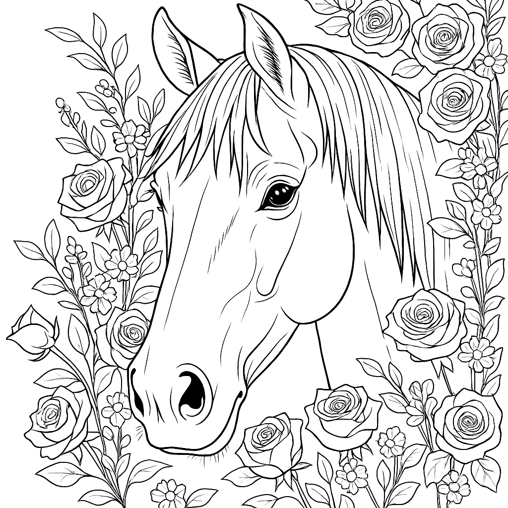 70 coloring pages of horse - lightofcolors